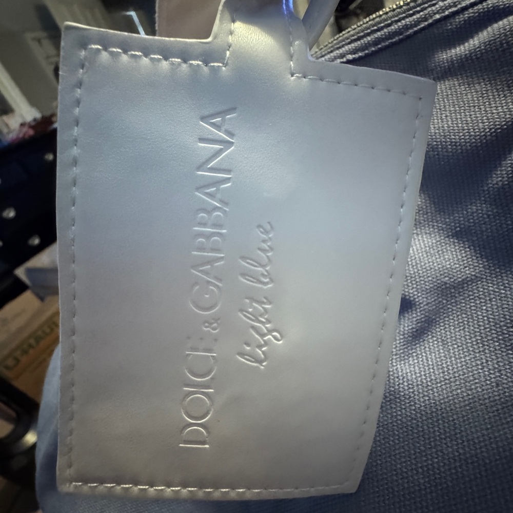 Dolce & Gabbana Light Blue Leather Tag